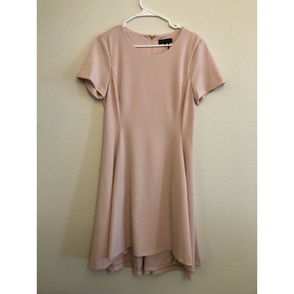 Donna Karen Blush Crew-Neck Dress